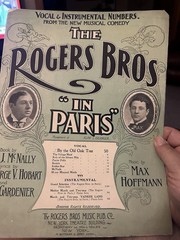 BB 1904 11×14 Revue Sheet Music THE ROGERS BROS. IN PARIS ‘By The Old Oak Tree’