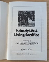 Make My Life A Living Sacrifice Gaither Vocal Band Vintage Songbook 1981