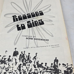Reasons To Sing Youth Songbook Piano Lillenas Christian Music Songs 1971 Vintage