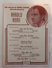 1952 Sheet Music Musical- « Wish You Were Here” by Harold Rome Summer Beach Theme