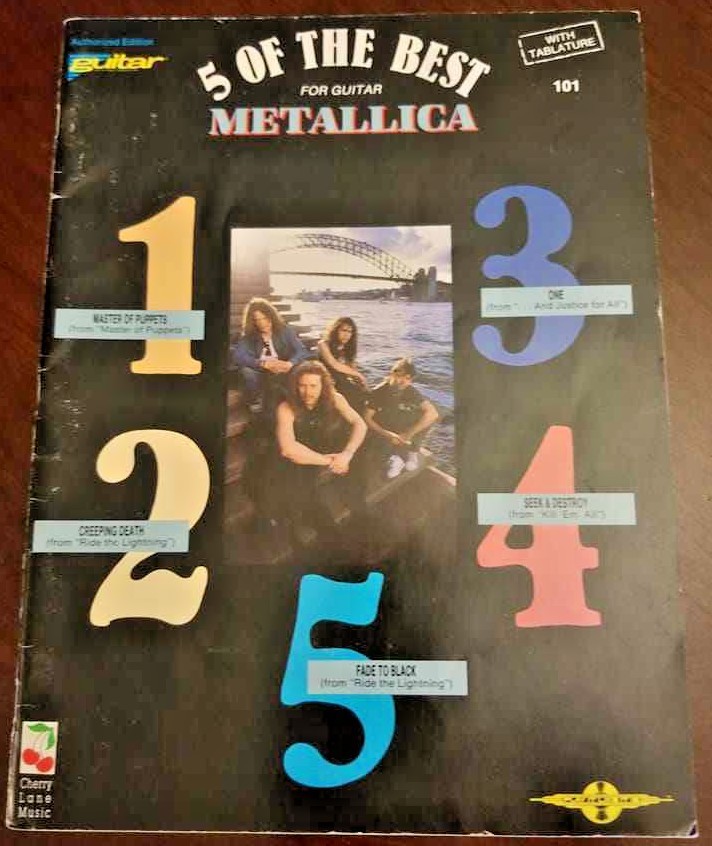 5 of the Best for Guitar Metallica 101 Tablature Cherry Lane Sheet Music Vintage