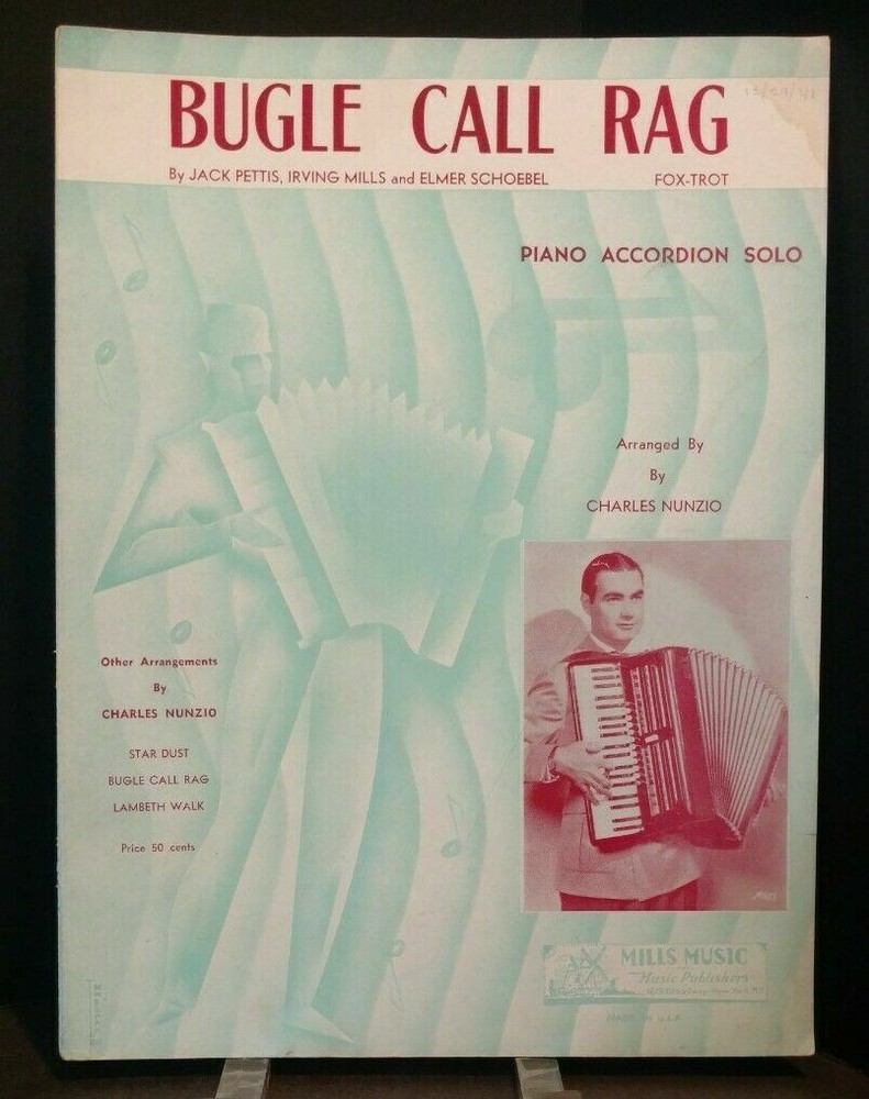 Bugle Call Rag Sheet Music Piano Accordion Solo 1923 Jazz Hit F2X