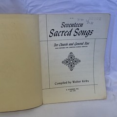 Seventeen Sacred Songs For Church And General Use, Low Voice, Schirmer