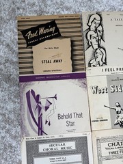 Genuine Vintage Choral Sheet Music Book Lot of 14 Musical Choir Ephemera Lot