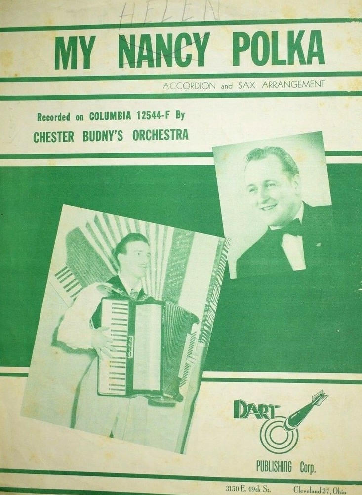 1952 My Nancy Polka, Chester Budny&rsquo;s Orchestra, Dart Vintage Sheet Music