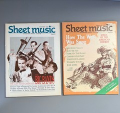 Lot of 20 Issues Sheet Music Magazines Vintage 1986-1989 Piano Guitar Organ