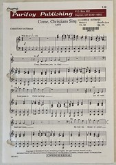Come Christians Sing Christian Bateman SATB Chorus Piano Sheet Music Purifoy Pub