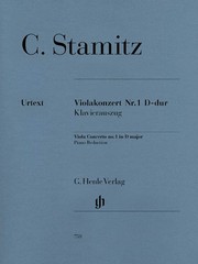 C. Stamitz Viola Concerto No 1 D Major Piano Henle Urtext Sheet Music Book