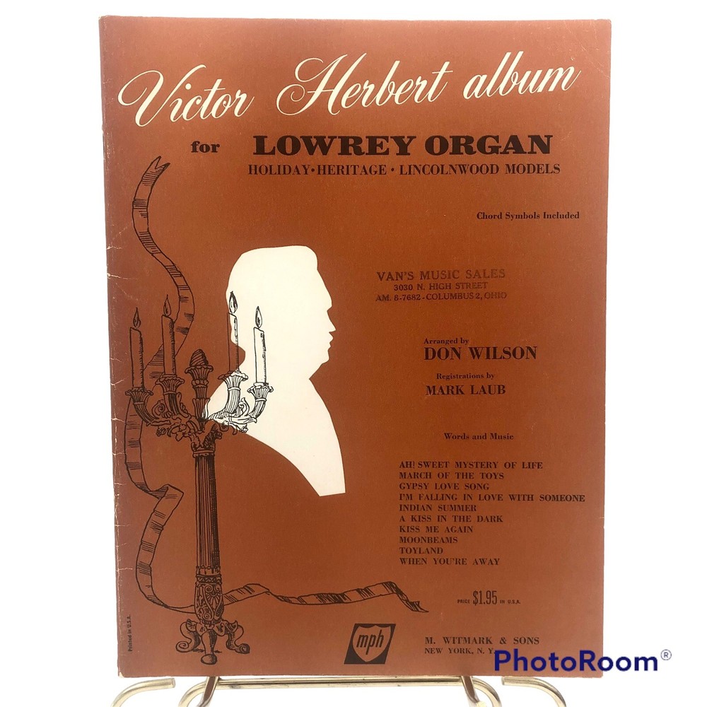 Vintage Victor Herbert Album for Lowrey Organ M Witmark & Sons 1958