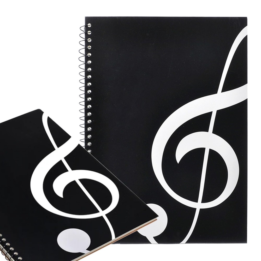 ZeriLion 100 Pages Blank Sheet Music Notebook – Staff Manuscript Paper Black