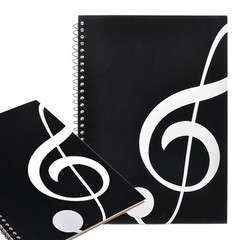 ZeriLion 100 Pages Blank Sheet Music Notebook – Staff Manuscript Paper Black