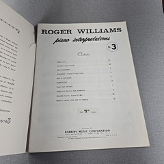 Roger Williams Piano Interpretations No 3 1959 Vintage Songbook Robbins Music