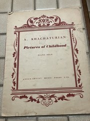 Aram Khachaturian piano solo Pictures of Childhood, Anglo-Soviet Music Press