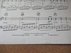 VTG 1974 sheet music solo: « Annie&rsquo;s Song » by John Denver, Cherry Lane Music, VG!