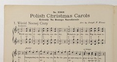 Polish Christmas Carols no. 3366 (1939) Vintage Vitak-Elsnic Sheet Music