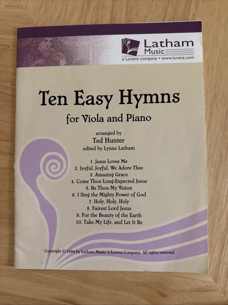 Ten Easy Hymns Latham Music A Lorenz Company Viola & Piano Sheet Music