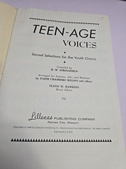 Vintage 1958 Teen-Age Voices -Religious Song Book Sheet Music.