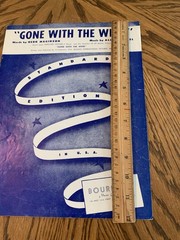 Vintage “ Gone With The Wind” Sheet Music & Lyrics, From 1939 Movie GWTW,