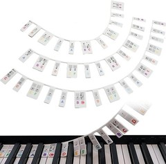 Piano Notes Guide for Beginners – 88-Key Full Size Piano Stickers, Removable Key