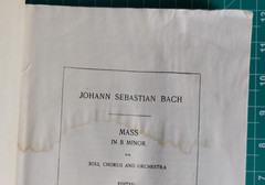 Vintage Sheet Music Book JS Bach Choral Works Mass In B Minor