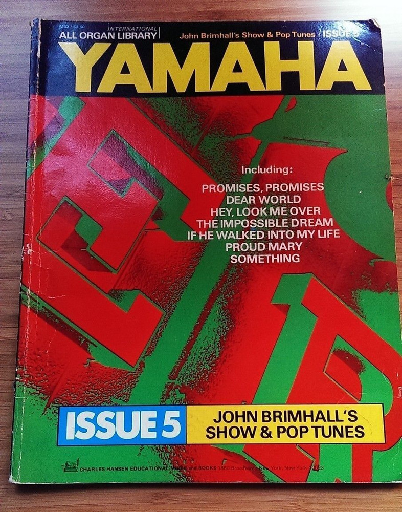 VTG 1972 YAMAHA ALL ORGAN LIBRARY JOHN BRIMHALL&rsquo;S SHOW & POP TUNES ISSUE 5
