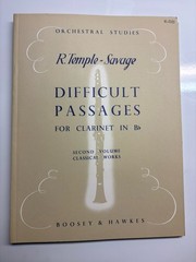 Difficult Passages For Clarinet In Bb Temple – Savage Complete 3 Volumes
