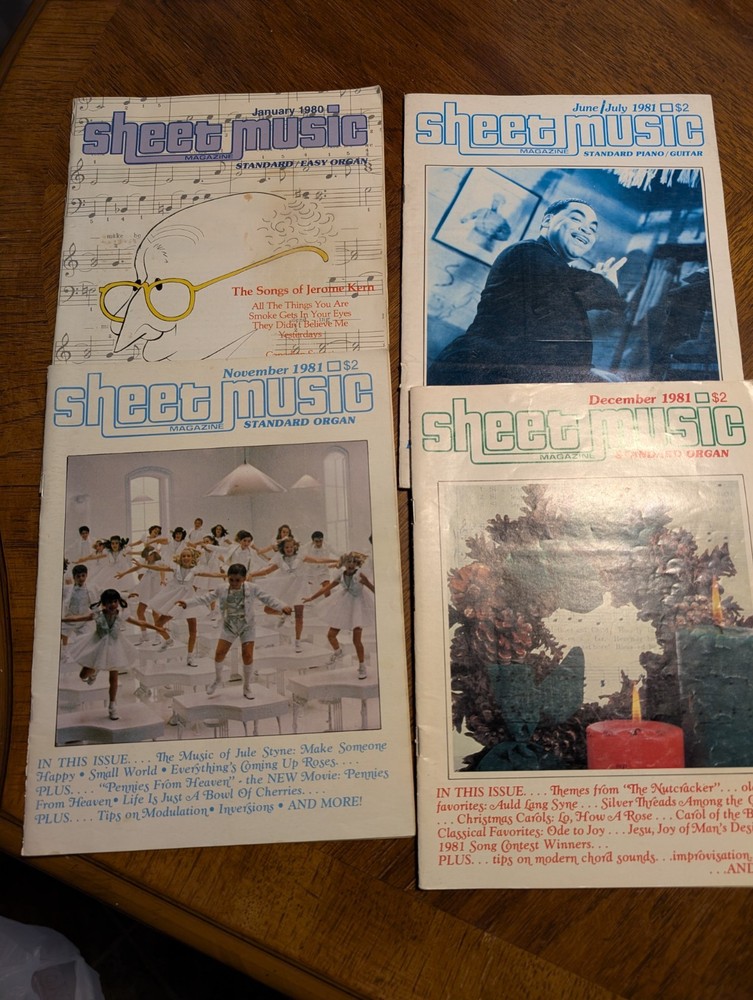 Lots of Sheet Music Magazine – You choose the Year! Guitar/Piano/Organ