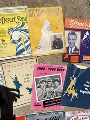 LOT OF 40 PIECES OF VINTAGE SHEET MUSIC 1920s TO 1940s