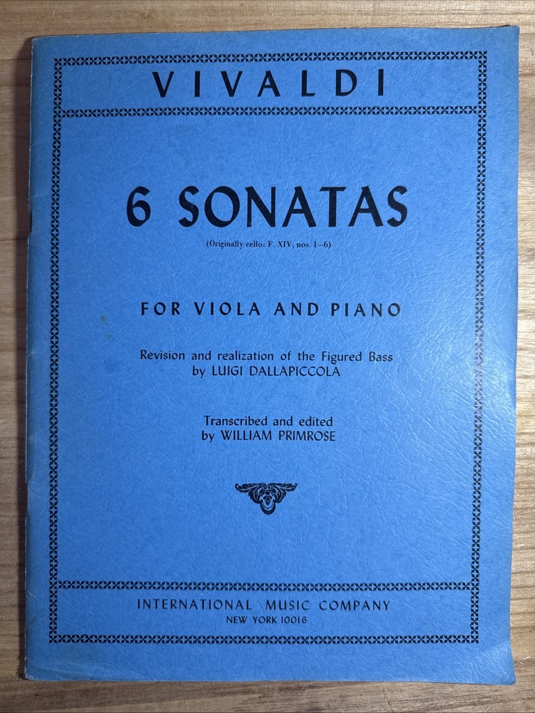 Vivaldi – 6 Sonatas for Viola and Piano
