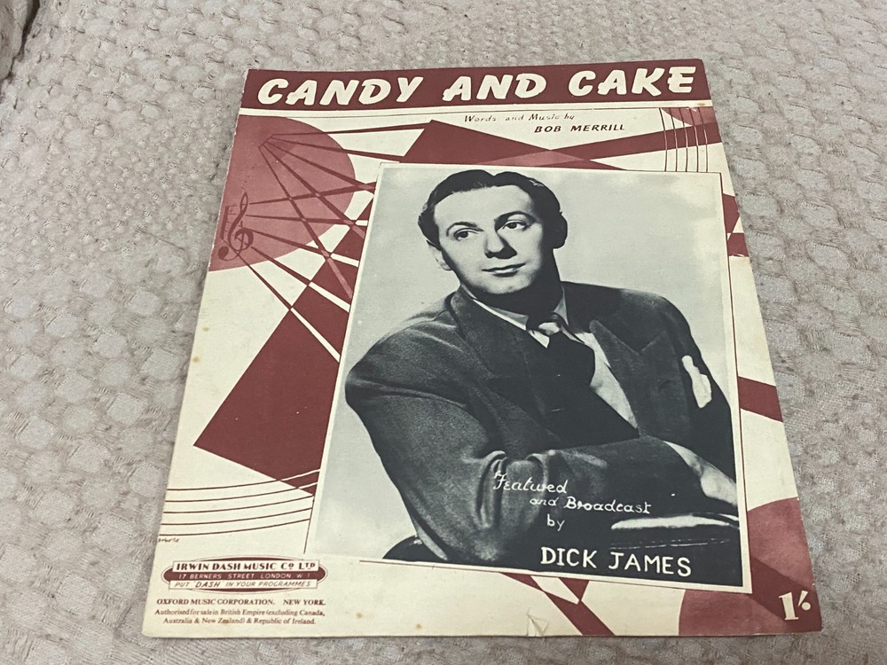 SMF37 SHEET MUSIC – CANDY AND CAKE : DICK JAMES