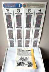 Vintage 1978 Bull’s-Eye Easy Chord Finders Poster #1 & Rhythm Chords Book