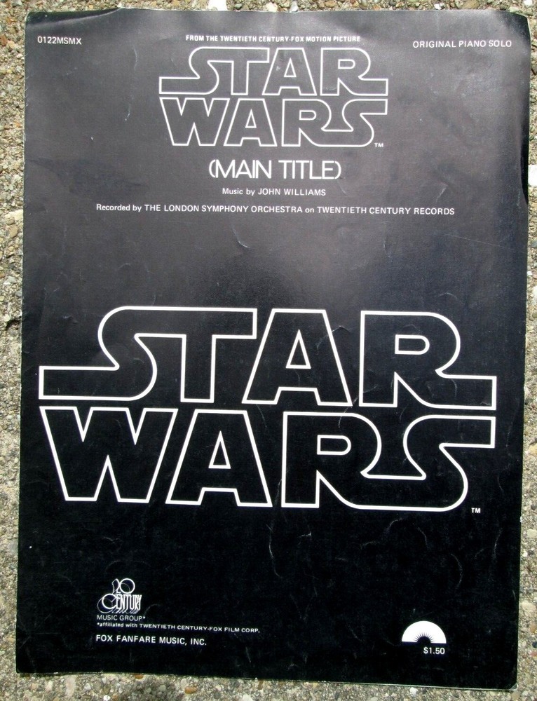 1977 Star Wars (Main Title) John Williams SHEET MUSIC 20th Century Fox Fanfare