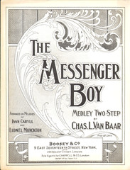 The Messenger Boy 1901 CHAS. L VAN BAAR Medley Two Step Sheet Music! THEATRE!
