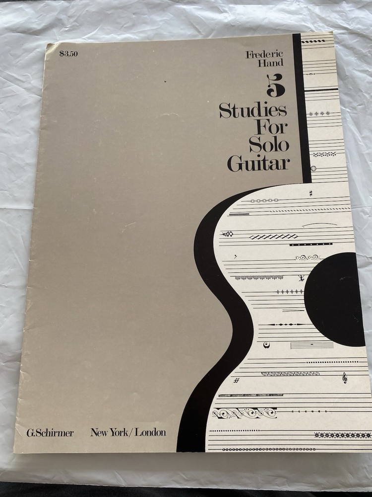 Five Studies for Solo Guitar by Frederic Hand Sheet Music Song Sheet Study