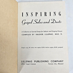 Inspiring Gospel Solos and Duets Song Songbook Hymns Music Christian Book Vtg