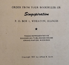 1951 Singspiration LOW VOICE #6 Six Gospel Music Songbook Baritone & Alto Solos