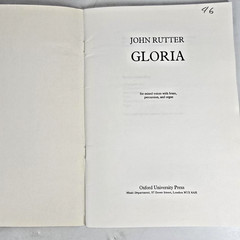 John Rutter Gloria Vocal Score SATB Brass Organ Oxford Music Book 1976 Vtg