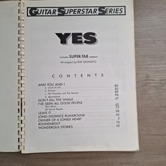 YES Guitar Tab Music Book Guitar Superstar Series Vintage Song Book
