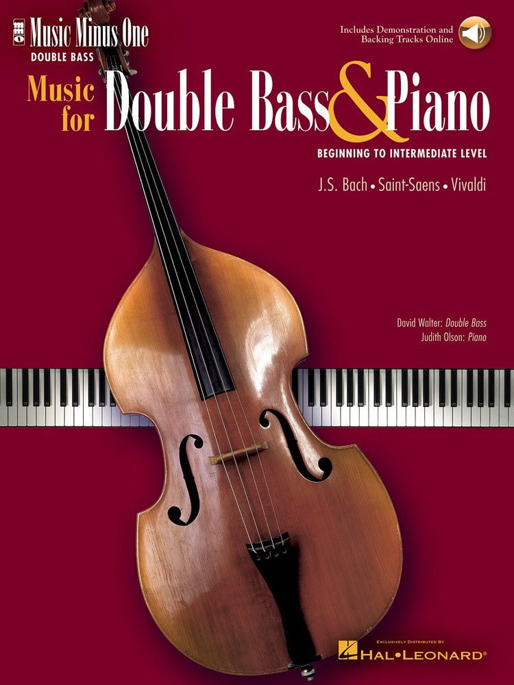 Music for Double Bass & Piano Beginner Solos Sheet Music Minus One Book & Audio