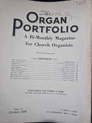The Organ Portfolio, Voluntaries For The Church Organ October 1956 #115 G527