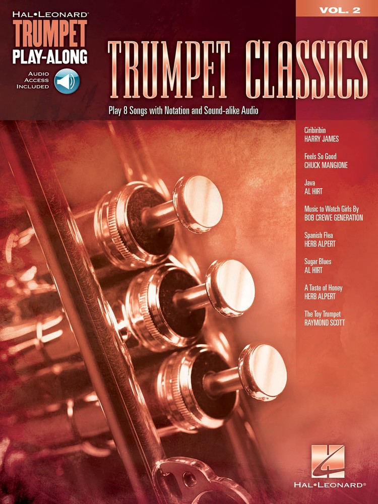 Trumpet Classics Trumpet Play-Along Vol 2 Sheet Music 8 Songs Book Online Audio