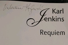 Valentina Kozlowski Provenance Signed Karl Jenkins REQUIEM Vocal Score