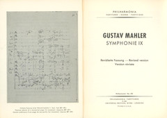 Vintage Mahler Symphony 9 Pocket Score 1912 Philharmonia #472 Revised Edition