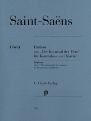 Saint-Saens Elephant from Carnival of Animals Double Bass Henle Urtext Book