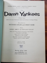VINTAGE 1957 &lsquo;DAMN YANKEES&rsquo; BROADWAY MUSICAL FULL VOCAL SCORE–HARD TO FIND