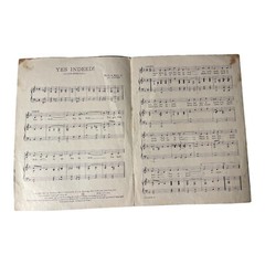 Yes Indeed Sheet Music A Jive Spiritual Sy Oliver Crosby Cover Art Barbelle 1941