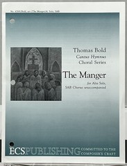 The Manger by Thomas Bold Choral Series SAB Alto Solo w Keyboard Sheet Music ECS