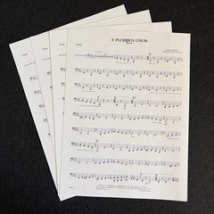 E Pluribus UNUM March Concert Band Sheet Music Complete Scores & Parts Jewell
