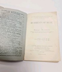 Rudiments of Music by S. Macpherson, Joseph Williams, Paperback Sheet Music Book