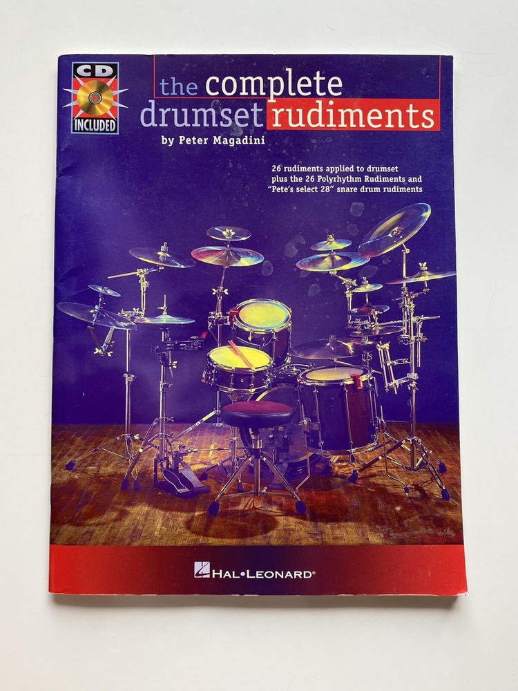The Complete Drumset Rudiments Drum Solo Etrudes Peter Magadini Book Cd Pack